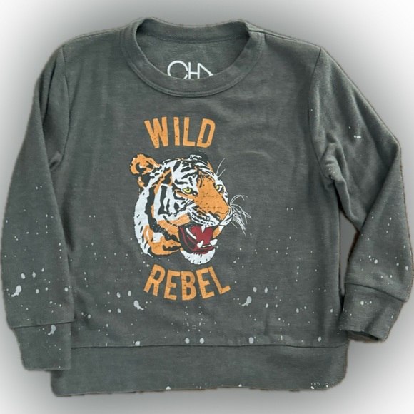 Chaser Boys Wild Rebel tiger sweatshirt size 4 in excellent condition - Picture 1 of 4